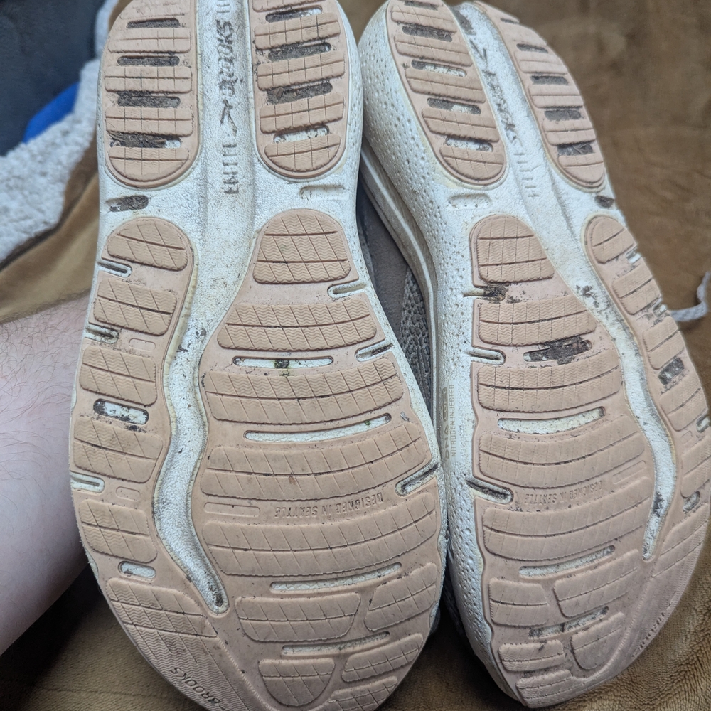 Brooks Gray and White Athletic Shoes - Picture 6 of 9